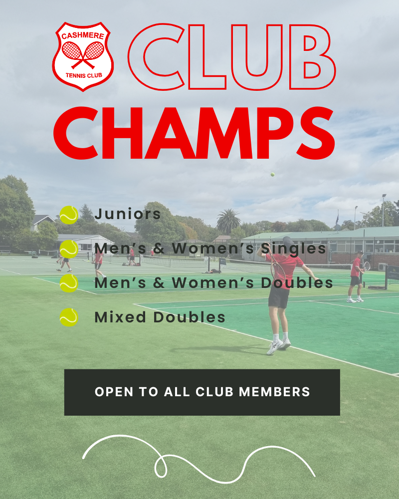 Cashmere Tennis Club Club Champs Tournament